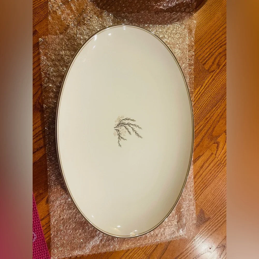 Large 16” Noritake China Japan 5509 Candice oval serving platter